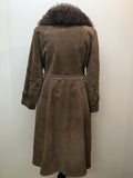 Womens Vintage 1960s / 1970s Sheepskin Coat by - Brown - Size 10 - Urban Village Vintage