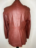 vintage  Urban Village Vintage  urban village  safari style  Safari jacket  safari  pockets  mens  M  long sleeve  Leather Jacket  Leather  jacket  Diana Warren  coat  brown  70s  1970s