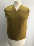 waistcoat  vintage  vest  v neck  Urban Village Vintage  urban village  sleevless  pockets  mod  mens  M  Leather  knitted  knit  faux suede  60s  1960s