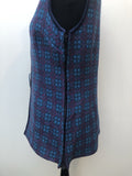 womens  welsh wool  waistcoat  vintage  vest  Urban Village Vintage  tunic  tapestry  Caerwys Clothes  blue  60s  1960s  12