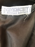 womens  vintage  velvet  Urban Village Vintage  pencil dress  midi dress  midi  long sleeve  Givenchy Nouvelle Boutique Paris  Givenchy  dress  black  belted dress  10