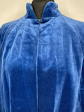 womens  vintage  velvet  S  one size  long cape  gothic  goth  cloak  cape  blue  8  70s  6  1970s  12  10