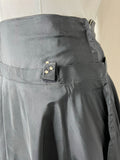 womens  vintage  Urban Village Vintage  taffeta  skirt  side zip  rockabilly  rock n roll  Provawear  Full Skirt  diamante detail  black skirt  black  6  50s  50  1950s