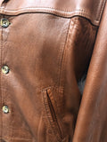 Mens Vintage Windsor Leatherwear Leather Jacket Brown - Size L - Urban Village Vintage