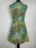 womens  vintage  sleeveless  shift dress  shift  scooter dress  scooter  roll neck  retro  modette  mod  green  fitted waist  dress  daisy  10