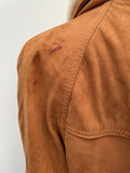 zip  womens  vintage  tan  Suede Jacket  Suede  stitch detailing  stitch detail  sheepskin collar  Sheepskin  retro  quilted  m  long sleeve  dress  double fasten  cropped  copyright  collar  button  brown  bomber jacket  bomber