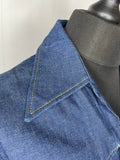 western  vintage  usa  Urban Village Vintage  urban village  shirt  shacket  rappers  press stud  mens  medium  m  denim style  denim shirt  denim  button fastening  blue  70s  1970s