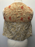 womens  waistcoat  vintage  Urban Village Vintage  urban village  Small  sleevless  sequins  sequin top  retro  Patchwork waistcoat  patchwork  mens  Jacket  indian  hippy  hippie  festival  ethnic  brown