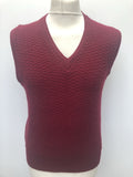 wool  vintage  vest  v neck  Urban Village Vintage  urban village  Tank Top  pick  patterned  pattern  mens  knitwear  knitted  knit  elasticated  burgundy  70s  1970s  100% Wool