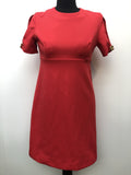 womens  vintage  Urban Village Vintage  urban village  split sleeve  pink  gold button  dress  button detail  8  60s  1960s