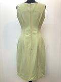 womens  vintage  Urban Village Vintage  sleevless  pockets  pencil dress  MOD  green  dress  Davisella Model  crimplene  back zip  60s  1960s  12