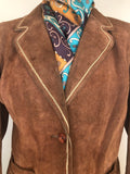 womens jacket  womens  Winter Jacket  winter  vintage  Urban Village Vintage  urban village  Suede Jacket  Suede  pockets  MOD  long sleeve  Jacket  button down  brown  60s  1960s  10