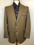 vintage  Urban Village Vintage  urban village  super suits  retro  mens  long sleeve  L  Dunlaps California  checkered  check  button up  button fastening  button  brown  blazer jacket  Blazer  70s  1970s