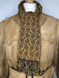 Yellow  vintage  Urban Village Vintage  urban village  retro  Paisley Print  paisley inspired  paisley  mens  made in england  fringing  fringed  fringe  60s  1960s
