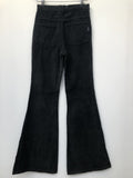 womens  W26  vintage  Urban Village Vintage  urban village  trousers  straight cut  retro  pockets  L32  jeans  jean  high waisted  flares  denim  Cotton  corduroy  corded  black  8  70s  70  1970s