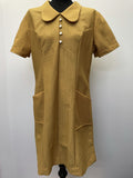 1960s Mustard Midi Dress by Crest - Size 14