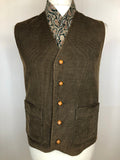 1970s Levis Panatela Corduroy Waistcoat - Size L