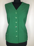 womens  waistcoat  vintage  Urban Village Vintage  urban village  sleeveless  pockets  pocket detail  pocket  MOD  Green  buttons  button up  button front  belted  70s  70  1970s  16