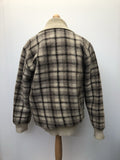wool  vintage  Urban Village Vintage  mens  L  knitwear  knitted  knit  jacket  fully lined  cream  checked  check  60s  60  1960s  1960