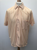 vintage  Urban Village Vintage  urban village  short sleeved  short sleeve  Shirt  Prova  Printed T-Shirt  print  peach  Mens Shirts  mens  cream  button  60s  60  1960s  1960