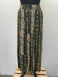 womens  vintage  Urban Village Vintage  urban village  summer dress  summer  skirt  shoulder straps  retro  One Size  maxi skirt  full skirt  free size  floral print  floral  elasticated  cheese cloth  brown  70s  1970s  10