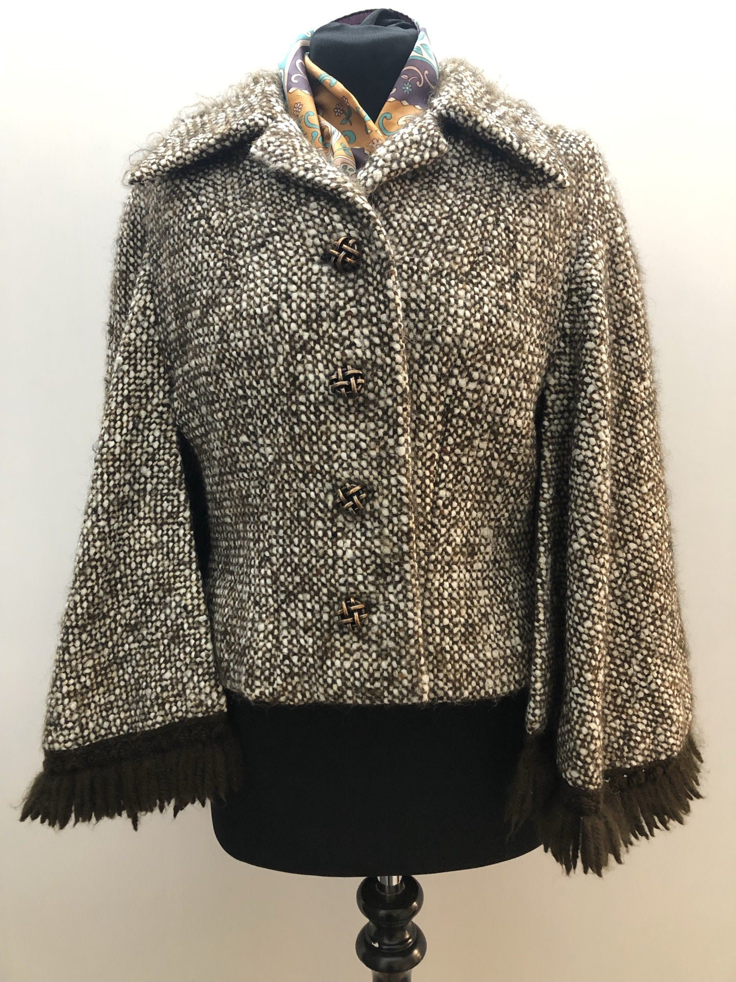 1960s Wool Cape Coat by Edel Modelle Size UK 10 Urban Village