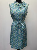 1960s Patterned Dress by Bradrex - Size 12