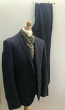 Three Piece MOD Slim Fit Suit in Navy Blue by Lambretta - Size L