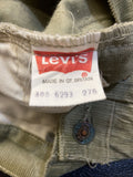zip  womens  white tab  W24 L35  W24  vintage levis  vintage  Urban Village Vintage  urban village  trousers  retro  pockets  New old stock  MOD  levis strauss  levis  L35  Khaki  green  deadstock  corduroy  corded  cord  Big E  70s  70  1970s levis  1970s