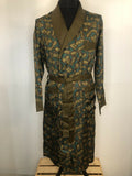 vintage  urban village  smoking jacket  silky  silk  sammy  robe  print  pockets  paisley  mens  made in britain  long sleeves  Long sleeved top  long sleeved  long sleeve  dark brown  belted jacket  belted  belt detail  belt  60s  1960s