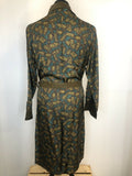 vintage  urban village  smoking jacket  silky  silk  sammy  robe  print  pockets  paisley  mens  made in britain  long sleeves  Long sleeved top  long sleeved  long sleeve  dark brown  belted jacket  belted  belt detail  belt  60s  1960s