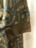 vintage  urban village  smoking jacket  silky  silk  sammy  robe  print  pockets  paisley  mens  made in britain  long sleeves  Long sleeved top  long sleeved  long sleeve  dark brown  belted jacket  belted  belt detail  belt  60s  1960s