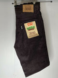 zip  womens  white tab  W24 L32  W24  vintage levis  vintage  Urban Village Vintage  urban village  trousers  straight leg  retro  pockets  petite  New old stock  MOD  levis strauss  levis  L32  deadstock  corduroy  corded  cord  brown  70s  70  1970s levis  1970s